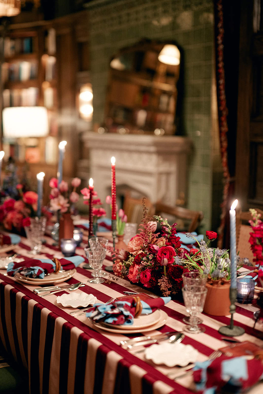 Guests celebrating at an elevated wedding reception