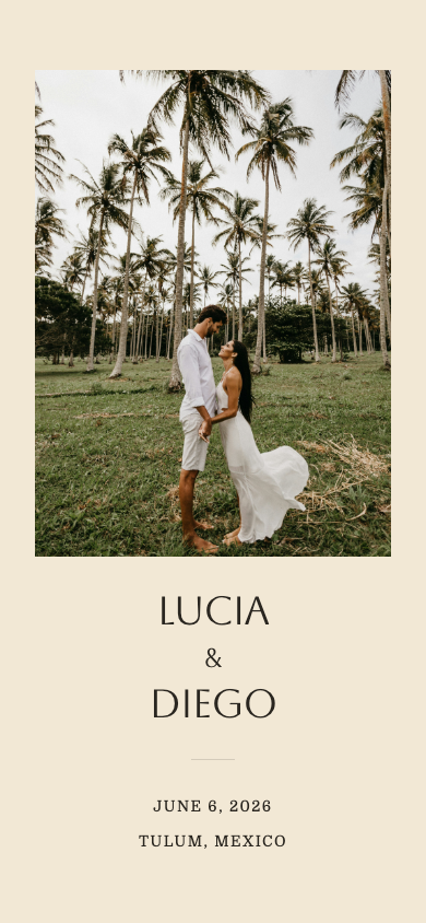 Hayloft mobile wedding website template